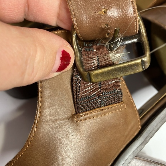 Vintage Gloria Vanderbilt brown leather sandals size 8 - Picture 7 of 8